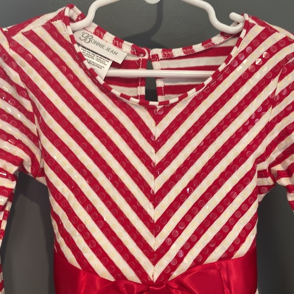 🤍❤️🤍Bonnie Jean size 4T girls candy cane Christmas dress - Picture 3 of 7